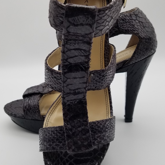 Chinese Laundry Gray Platform Heeled Sandals 8.5 M - Picture 2 of 11